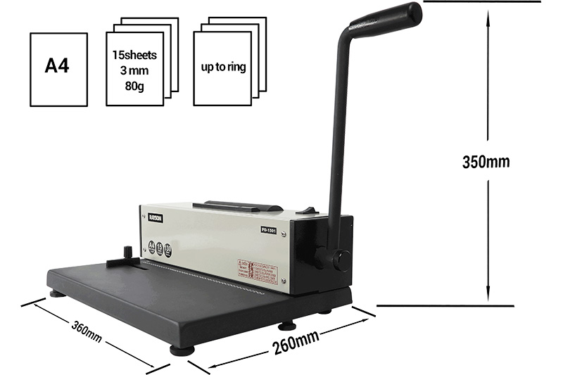 Spiral Binder PD-1501 Size