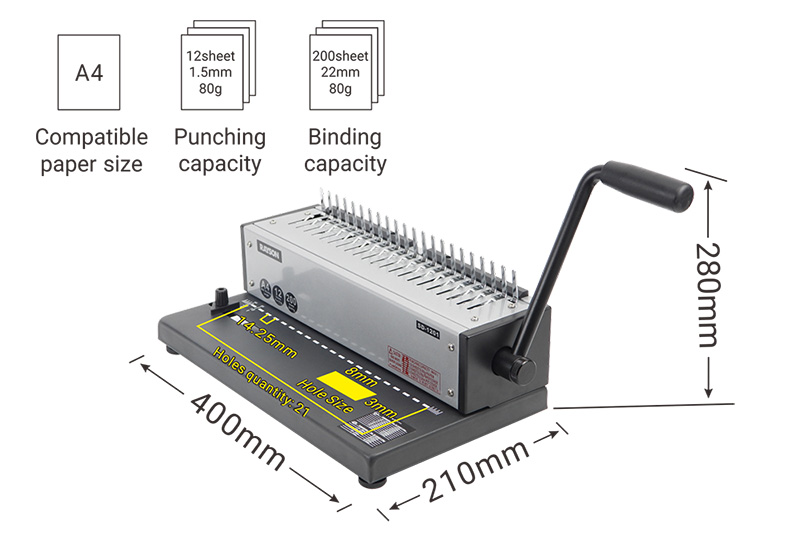 Comb Binder SD-1201 Size